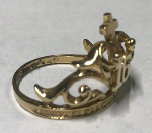 10k Gold "16" Ring