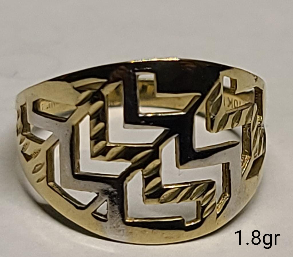 10K Gold Patterned Ring