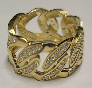 10K Gold Cuban Link Ring