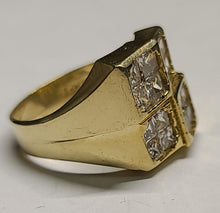 Load image into Gallery viewer, 10K Gold Mens 4 Square Ring