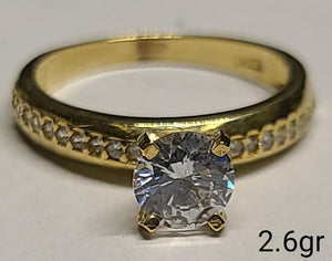 10K Gold Classic Ring With Stones