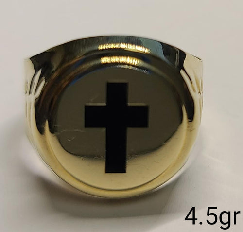 10K Gold Cross Ring