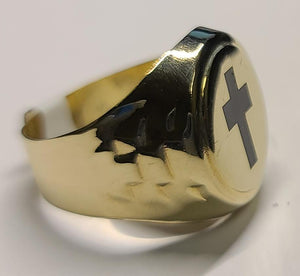 10K Gold Cross Ring