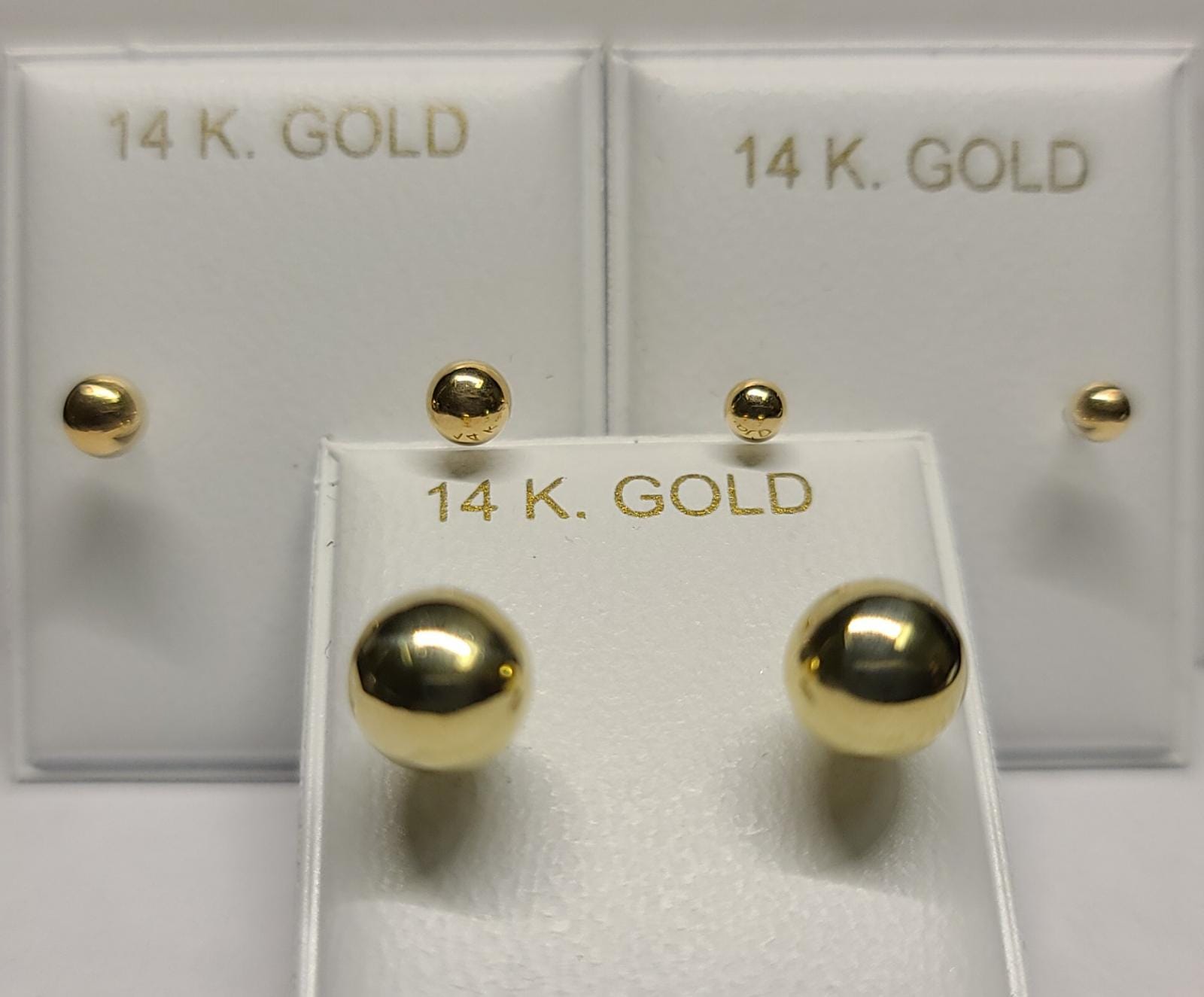14K Gold Children's Ball Earrings