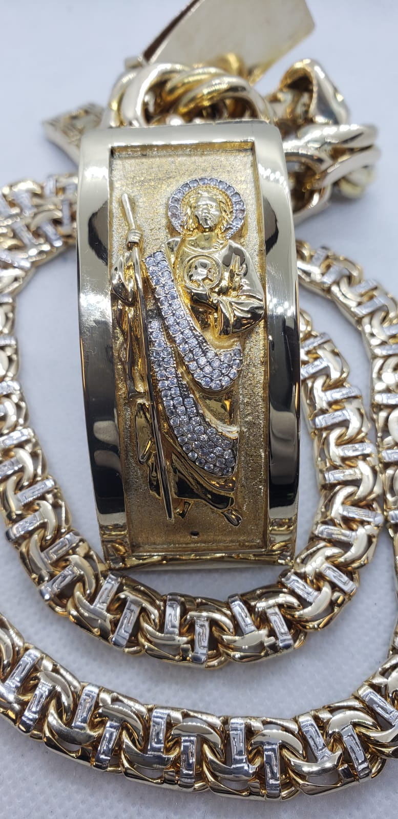 San Judas Chino Bar Gold Bracelets