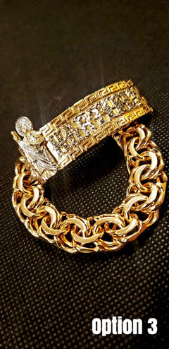 San judas gold bracelet cheap