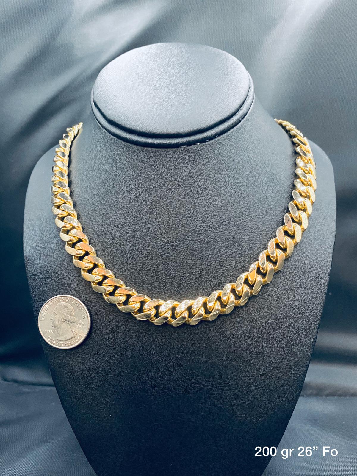 14k Gold 200g Cuban Link Chain 200g Cuban Link 200 Gram 14k Gold