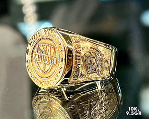 Solid gold graduation ring