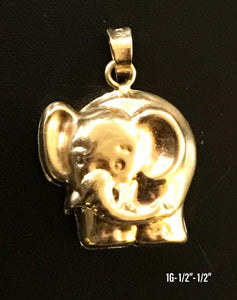 Elephant pendant 10K solid gold