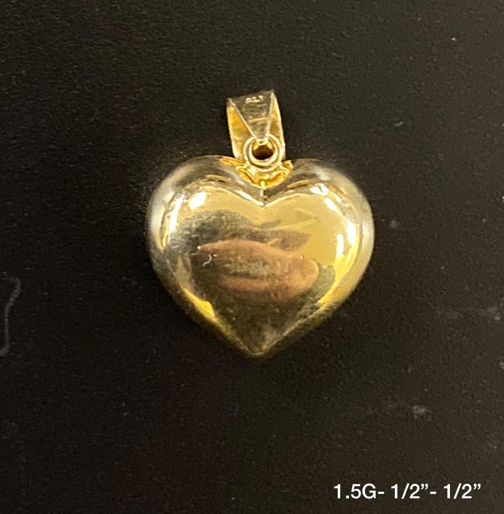 Heart pendant 10K solid gold