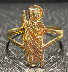 Saint Jude 10k solig gold ring