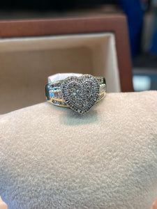 Small Heart Shaped Diamond Ring