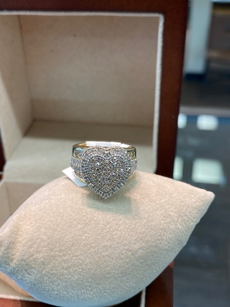 Medium Heart Shaped Diamond Ring TAMAYO GOLD LLC