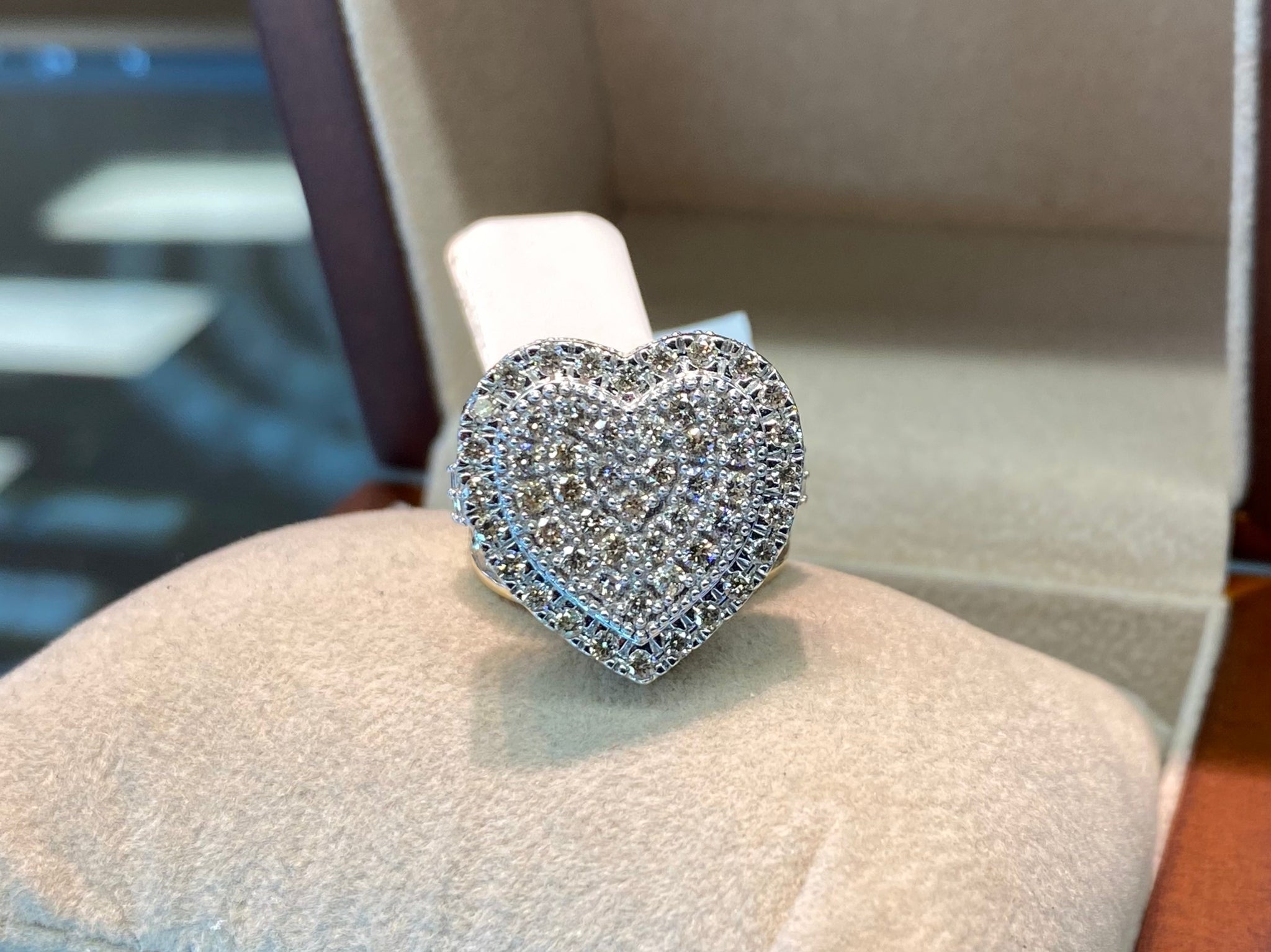 Jumbo Heart Shaped Diamond Ring