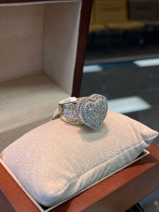 Large Heart Shaped Diamond Ring