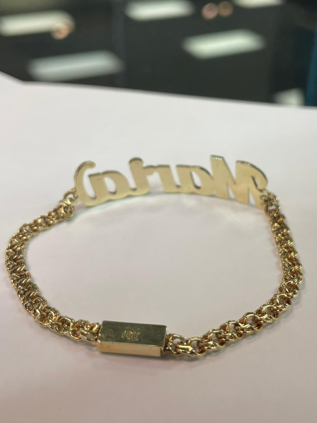 Single Name Plate Chino link Bracelet
