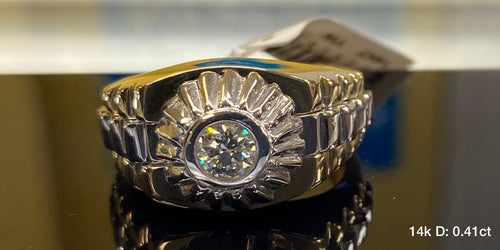 .41Ct 14K Yellow Gold Men's Diamond Ring