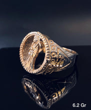 Load image into Gallery viewer, Santa Muerte With Stones Ring 10k Solid Gold