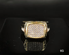 Load image into Gallery viewer, Square frame CZ Stone Ring 10k solid gold