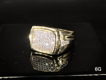 Load image into Gallery viewer, Square frame CZ Stone Ring 10k solid gold