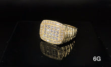 Load image into Gallery viewer, Square frame CZ Stone Ring 10k solid gold