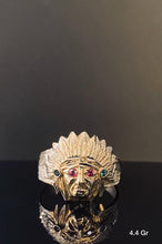 Load image into Gallery viewer, Native American Head ring 10K solid gold