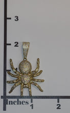 Load image into Gallery viewer, Yellow gold spider pendant czs